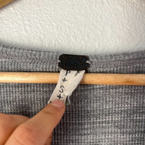 We the Free Long Sleeve Thermal Henley Peplum Top - Picture 6 of 6